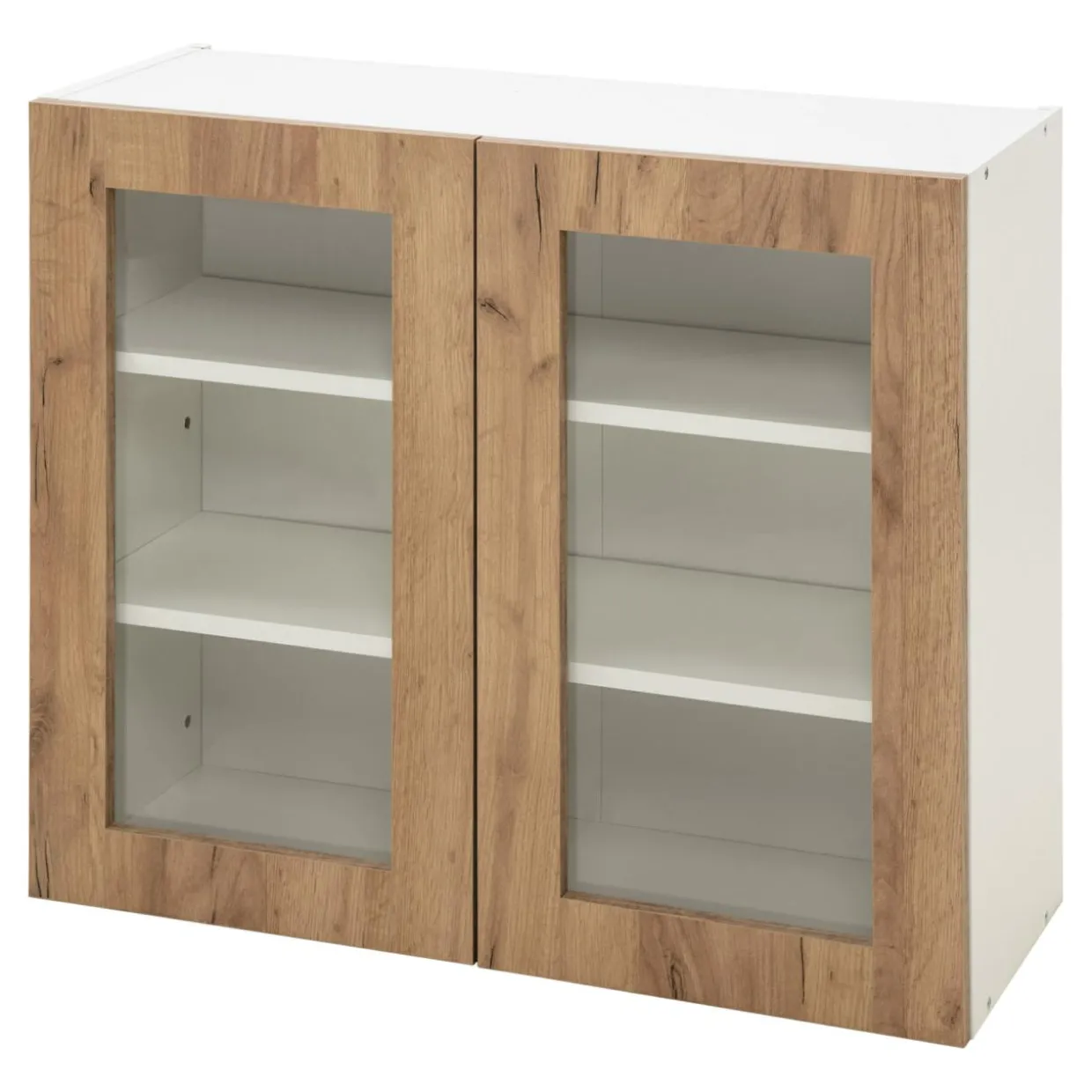 Witryna BASIC PLUS BP/G80W dąb craft złoty