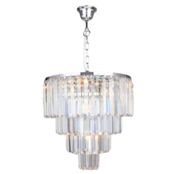 Żyrandol chrom AMEDEO 39 cm