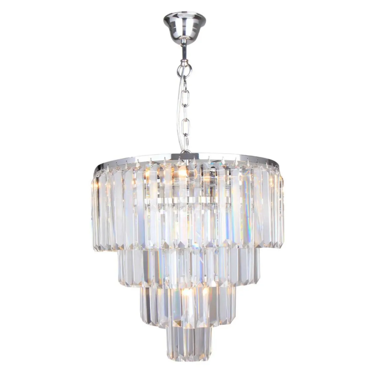 Żyrandol chrom AMEDEO 39 cm