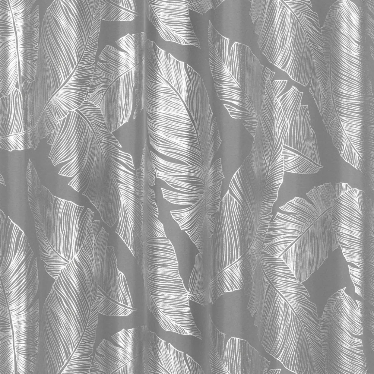 Zasłona do salonu na przelotkach szara VANUA 140x260 cm