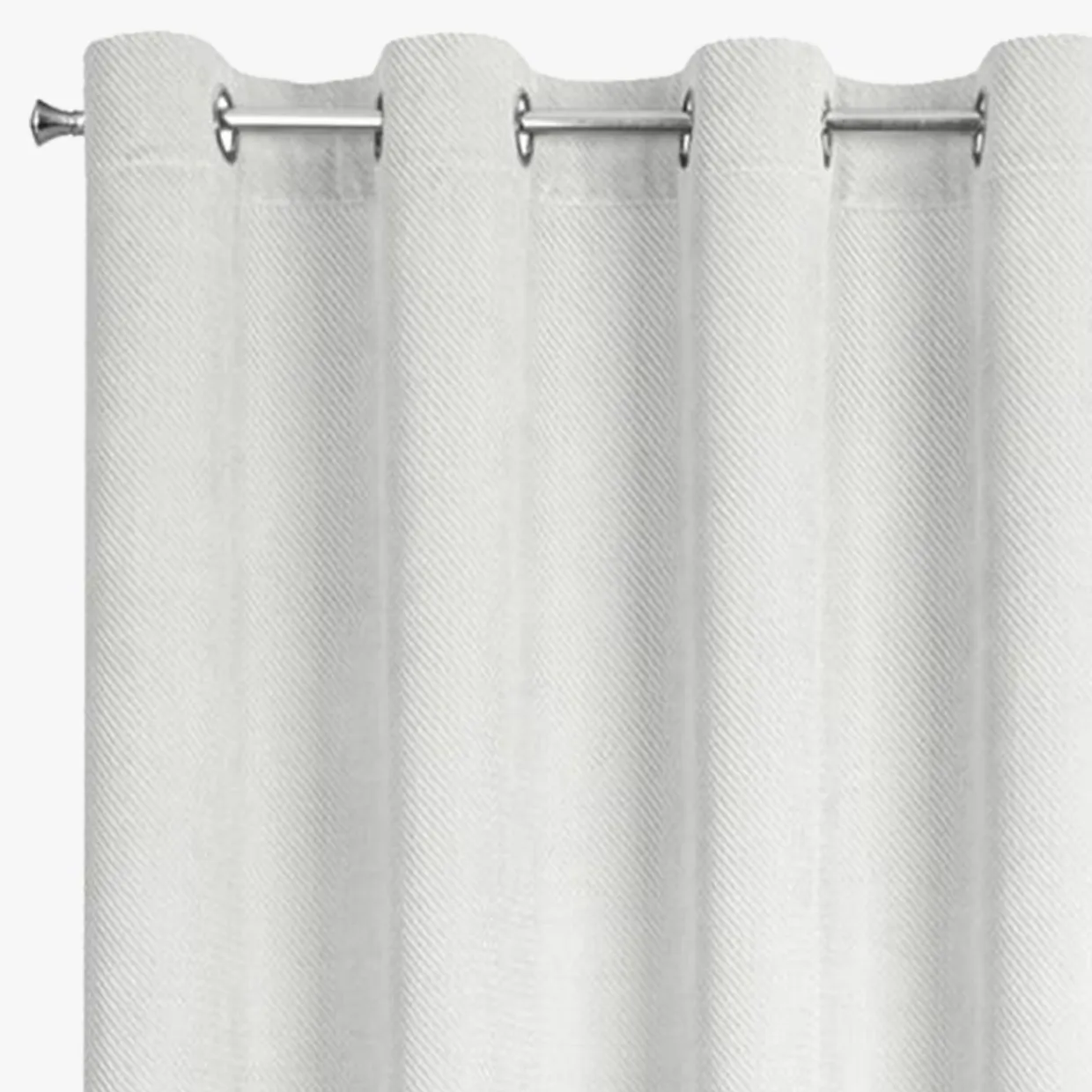 Zasłona do salonu welwetowa biała ELIZA 140x250 cm