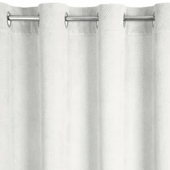 Zasłona do salonu welwetowa biała ELIZA 140x250 cm
