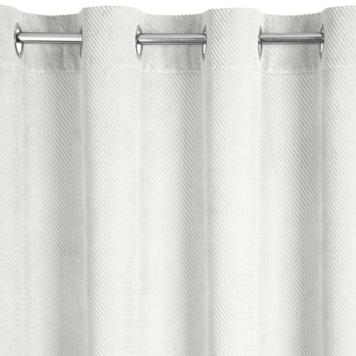 Zasłona do salonu welwetowa biała ELIZA 140x250 cm