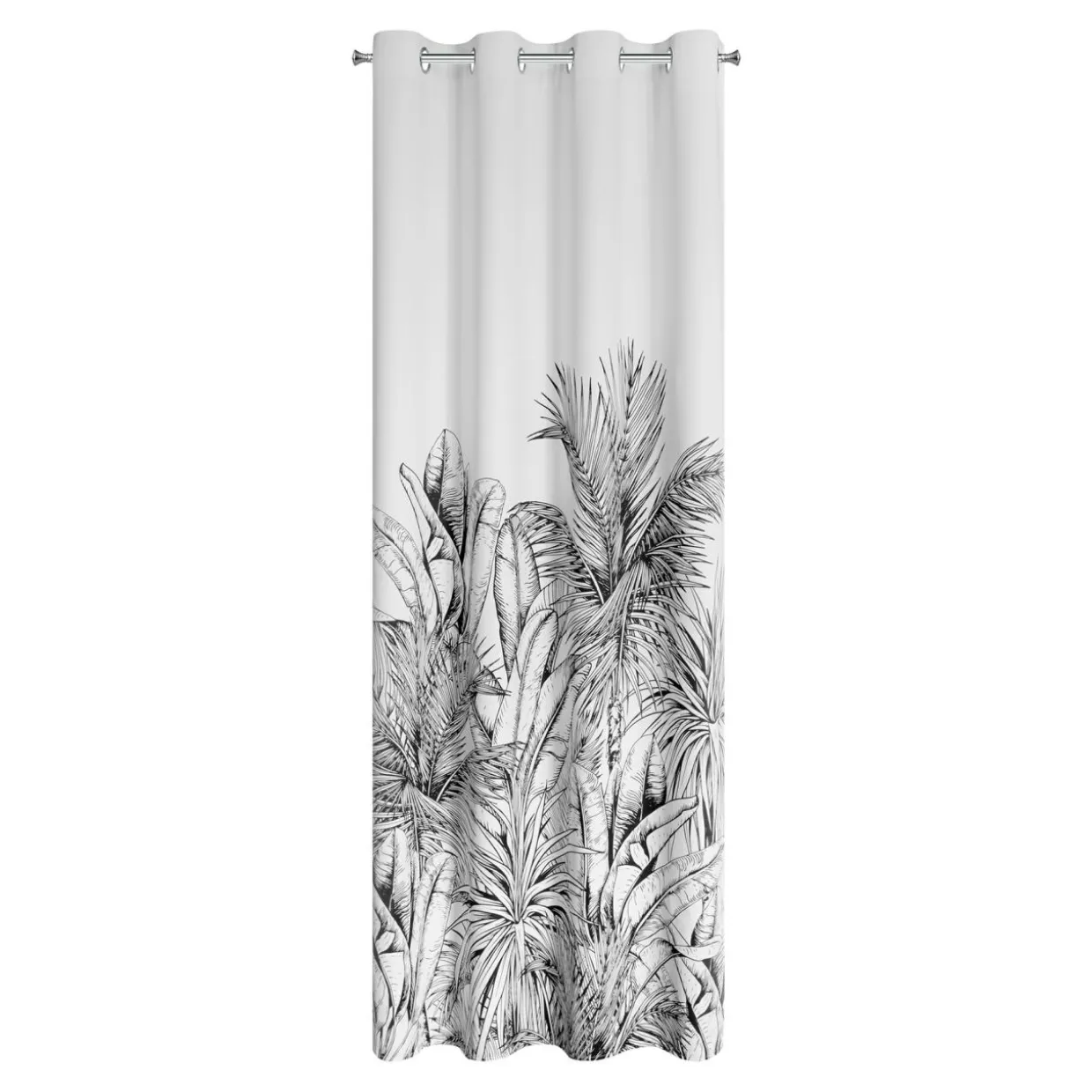 Zasłona na przelotkach czarno-biała NERINA 140x250 cm