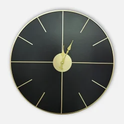 Zegar na ścianę czarno-złoty 50 cm