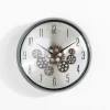 Zegar na ścianę z podwójnym mechanizmem antracytowy 35 cm