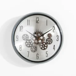 Zegar na ścianę z podwójnym mechanizmem antracytowy 35 cm