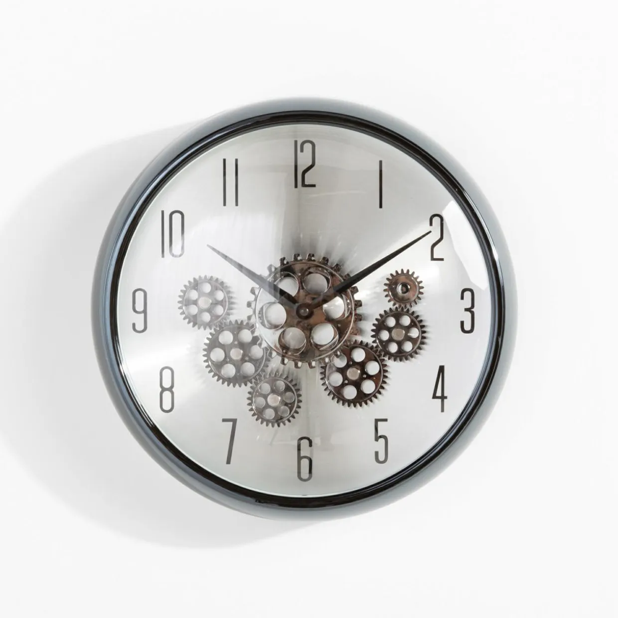 Zegar na ścianę z podwójnym mechanizmem antracytowy 35 cm