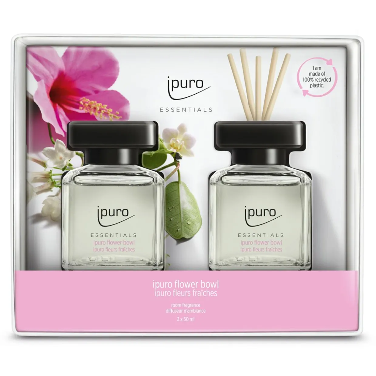 Zestaw 2 dyfuzorów zapachowych IPURO ESSENTIALS FLOWER BOWL 2x50 ml