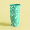 Zestaw 4 kubków plastikowych zielony 400 ml