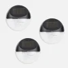 Zestaw 3 lampek solarnych LED czarnych IP44
