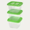 Zestaw 3 pojemników plastikowych 1360 ml