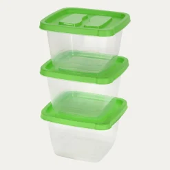 Zestaw 3 pojemników plastikowych 1360 ml
