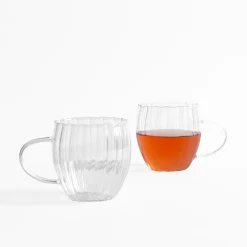 Zestaw 2 szklanek ryflowanych 350 ml