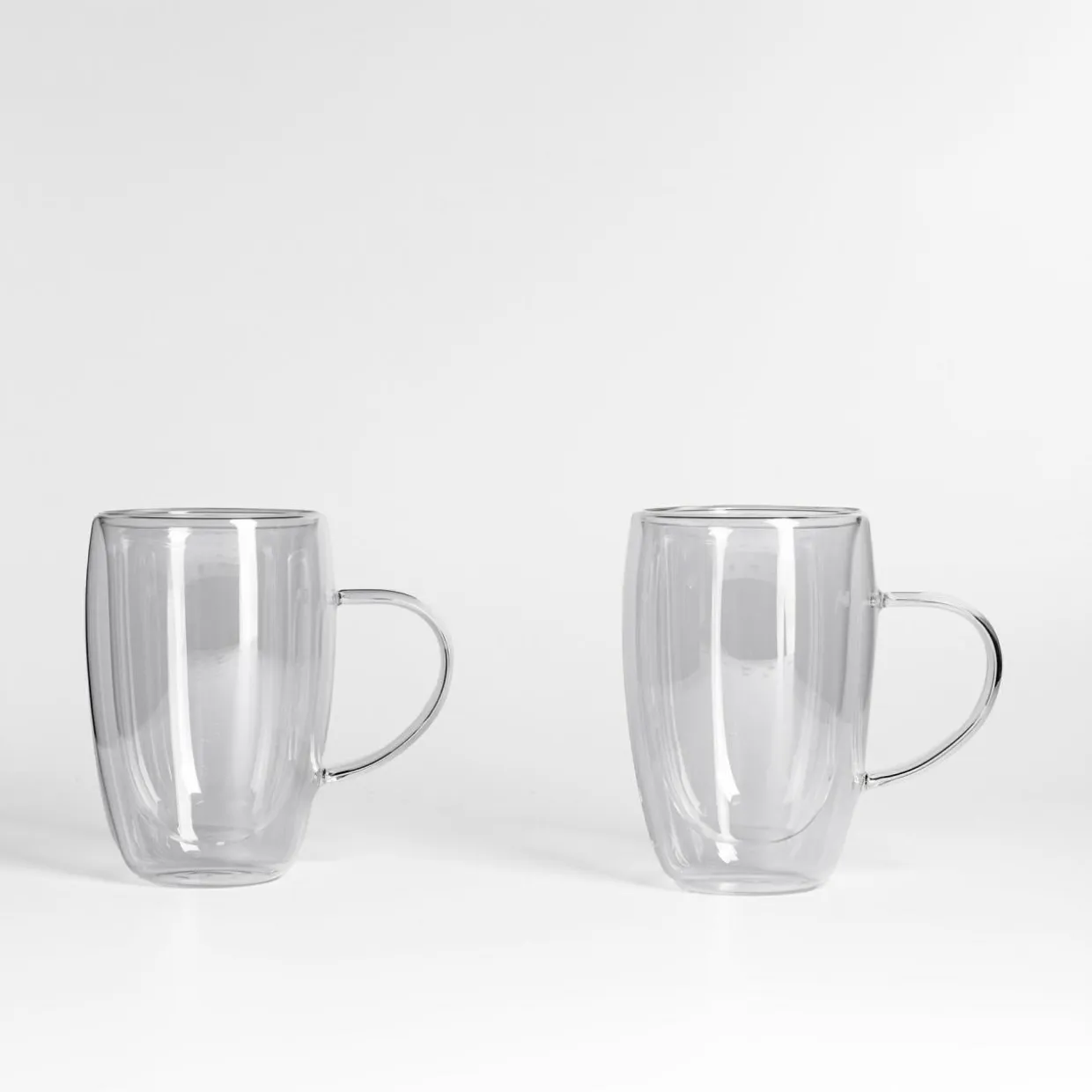 Zestaw 2 szklanek termicznych z podwójną ścianką z uchem 400 ml