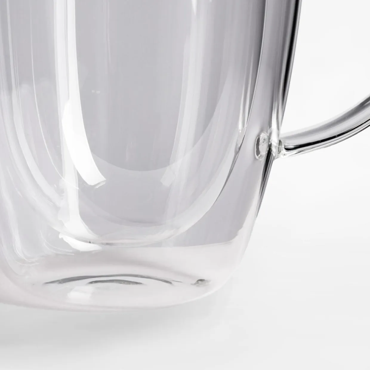 Zestaw 2 szklanek termicznych z podwójną ścianką z uchem 400 ml