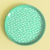 Zestaw 4 talerzy plastikowych zielony, 21 cm