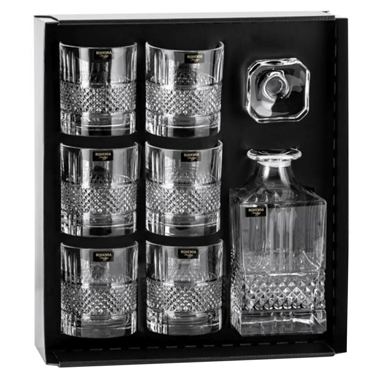 Zestaw do whisky BOHEMIA PRESTIGE ELEGANTE, 7 el.