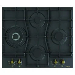 Zestaw GORENJE retro czarny CLASSICO – piekarnik, płyta gazowa, okap