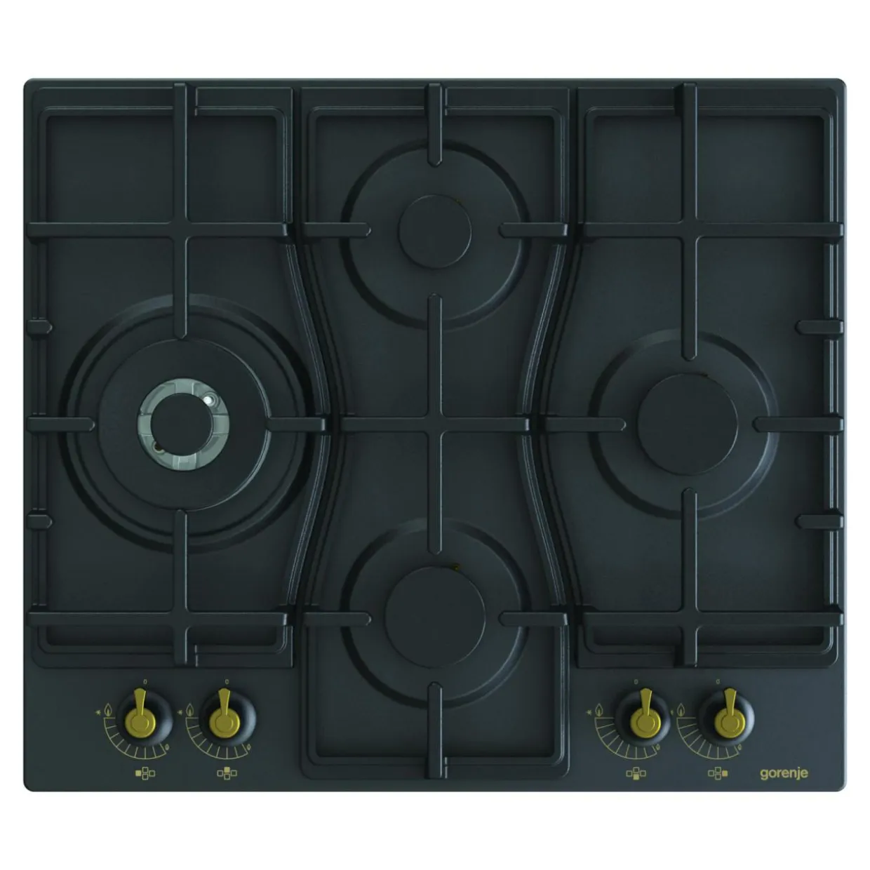 Zestaw GORENJE retro czarny CLASSICO – piekarnik, płyta gazowa, okap
