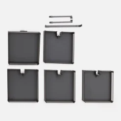 Zestaw koszy do cargo wysokiego, 60 cm, highclass grey