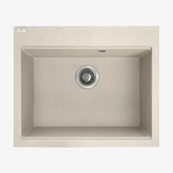 Zlewozmywak jednokomorowy LAVEO NOX 60x50 cm beżowy granitowy