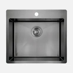 Zlewozmywak z baterią wielofunkcyjną OLFATO PRECIOUS TITANIUM 55x50,5 cm